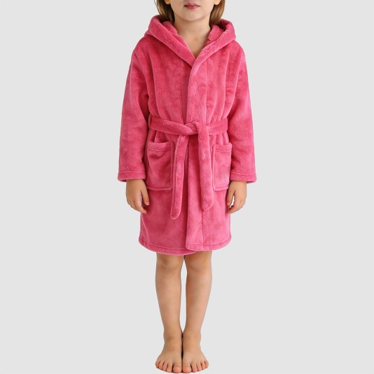 Comfortable and warm hooded bathrobe