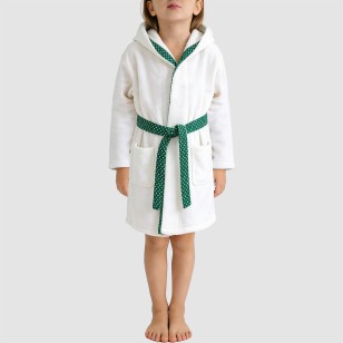 Winter thickened warm hooded bathrobe
