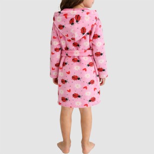 Fun printed comfortable hooded bathrobe