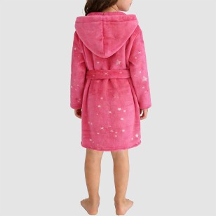 Skin-friendly and warm hooded bathrobe