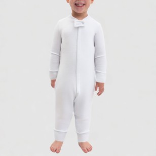 White soft pure cotton boys' onesie pajamas