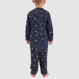 Star print soft boys' onesie pajamas