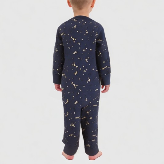 Star print soft boys' onesie pajamas
