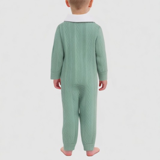 Stylish and warm boys' one-piece pajamas