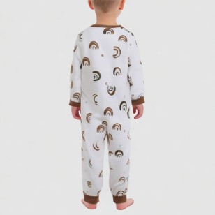 Stylish printed soft boys' one-piece pajamas