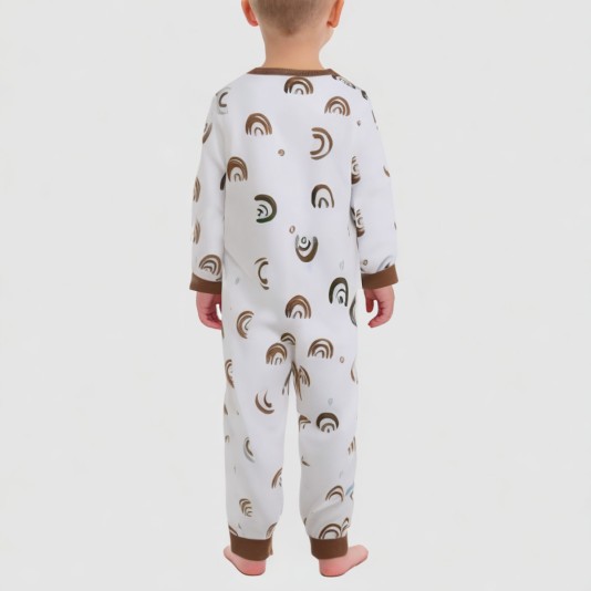 Stylish printed soft boys' one-piece pajamas