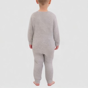 Simple round-neck boys' one-piece pajamas
