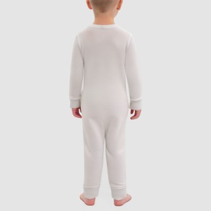White soft pure cotton boys' onesie pajamas