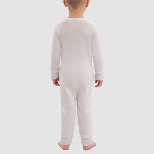 White soft pure cotton boys' onesie pajamas