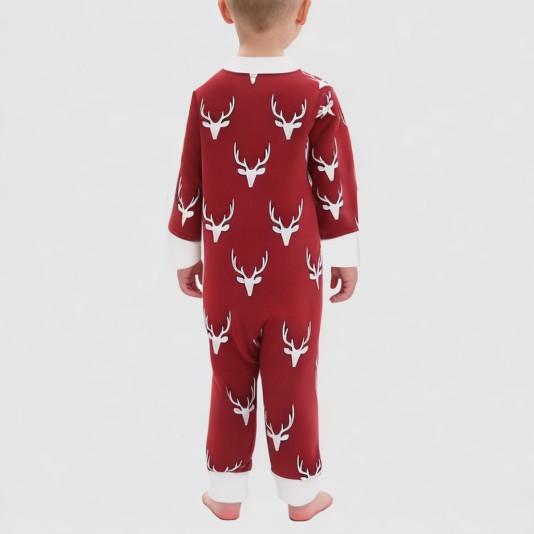 High-quality zippered pure cotton boys' onesie pajamas