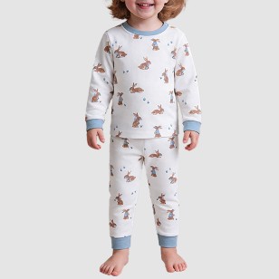 High-quality rabbit pattern boys' pajama set