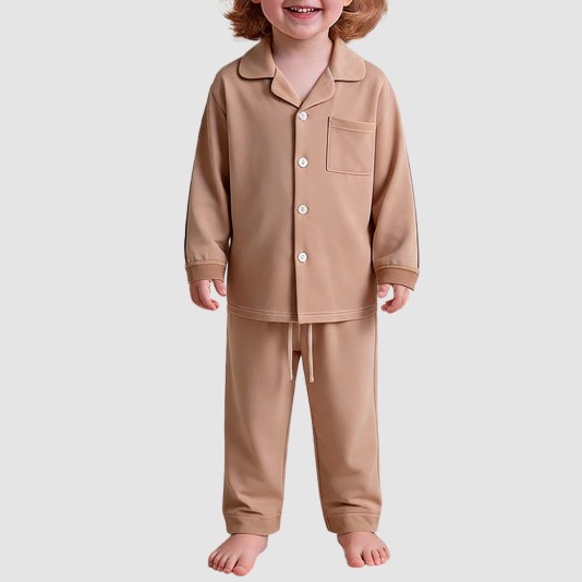 Classic button-down soft boys' pajama set