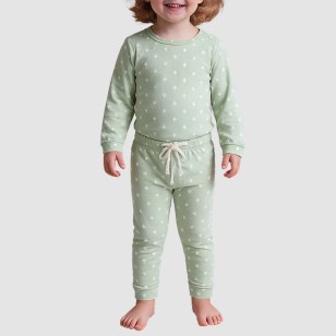 Diamond pattern comfortable boys' pajama set