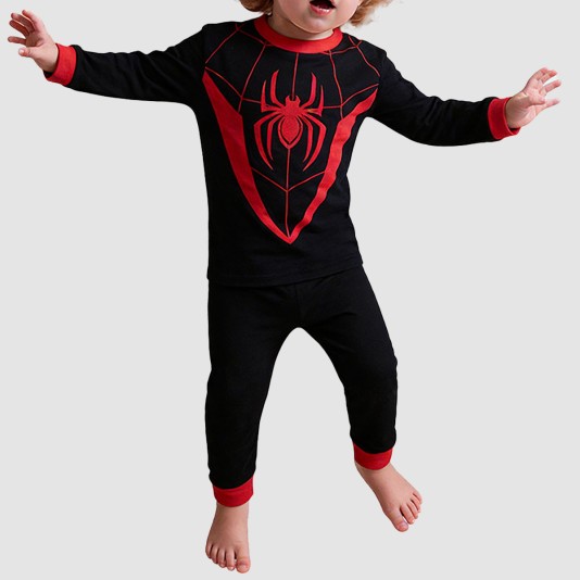 Color-blocked comfortable boys' pajama set