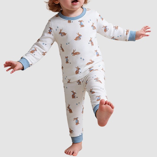 High-quality rabbit pattern boys' pajama set