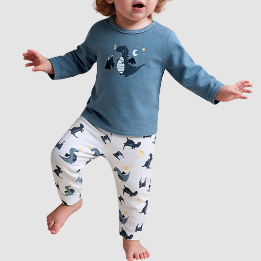 Velvet soft and comfortable boys' pajama set