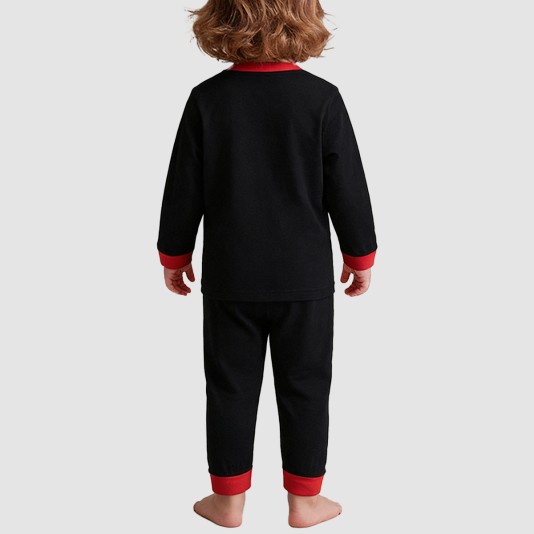 Color-blocked comfortable boys' pajama set