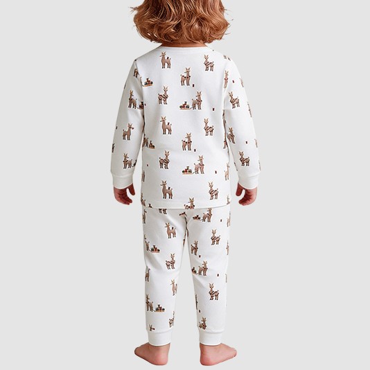 Cute deer pattern soft boys' pajama set