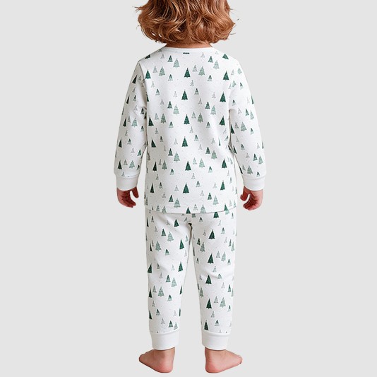 High-quality pine tree pattern boys' pajama set