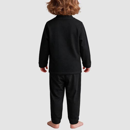Black breathable soft boys' pajama set