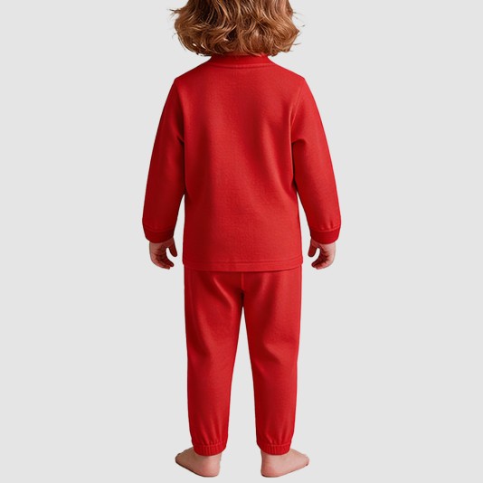 Red soft and skin-friendly boys' pajama set