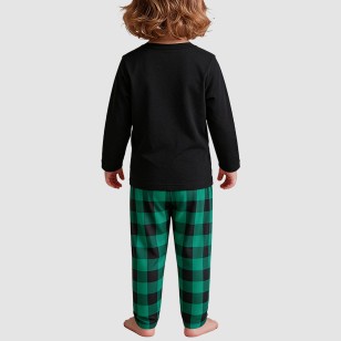 Crew neck comfortable and durable boys' pajama set