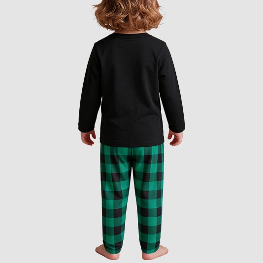 Crew neck comfortable and durable boys' pajama set