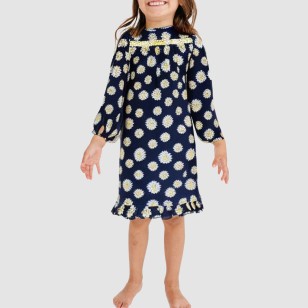 Round neck casual loose girls' nightgown