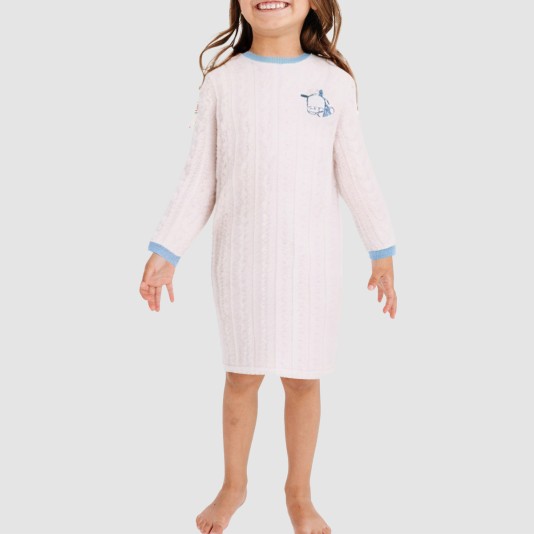 High-quality fleece long girls' nightgown