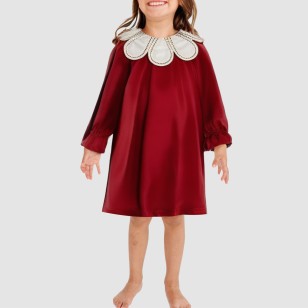 Soft velvet loose-fitting girls' nightgown