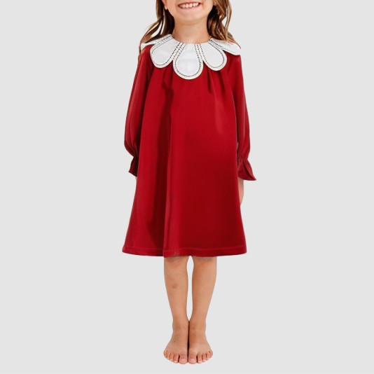 Soft velvet loose-fitting girls' nightgown