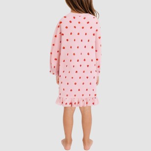 Super soft and breathable round neck girls' nightgown