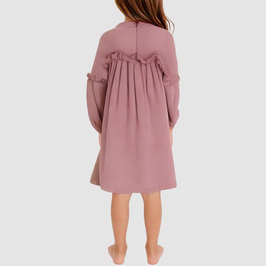 Simple round neck loose girls' nightgown