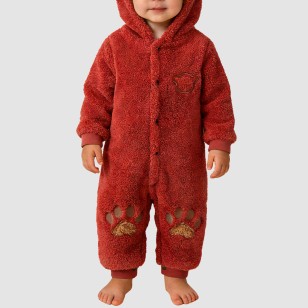 Cartoon soft girls' thick bodysuit pajamas