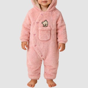 Winter comfortable thick onesie pajamas for girls