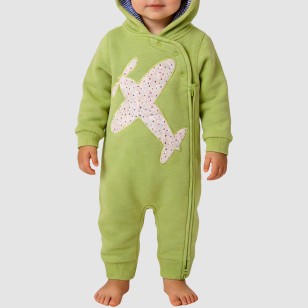 Comfortable hooded girls' thick onesie pajamas