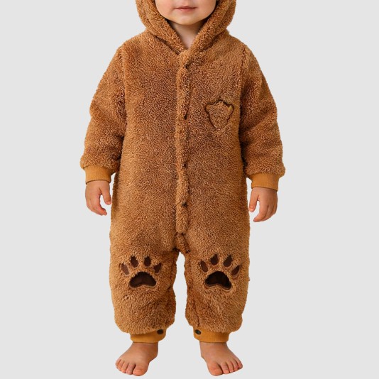 Comfortable plush thickened onesie pajamas for girls