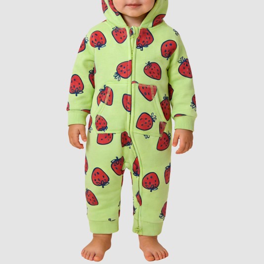 Stylish and soft thickened girls' onesie pajamas
