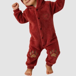 Cartoon soft girls' thick bodysuit pajamas