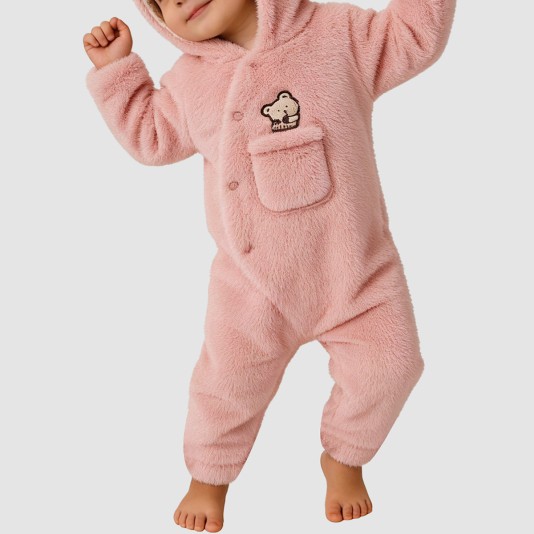Winter comfortable thick onesie pajamas for girls