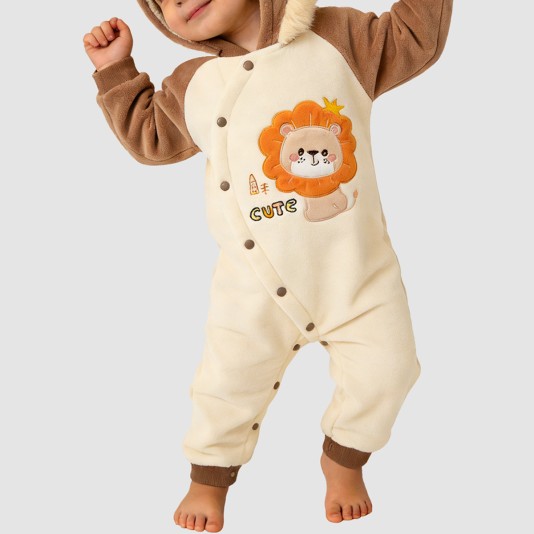 Cute and warm thick onesie pajamas for girls