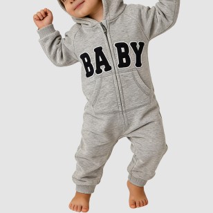 Casual pure cotton girls' thick onesie pajamas