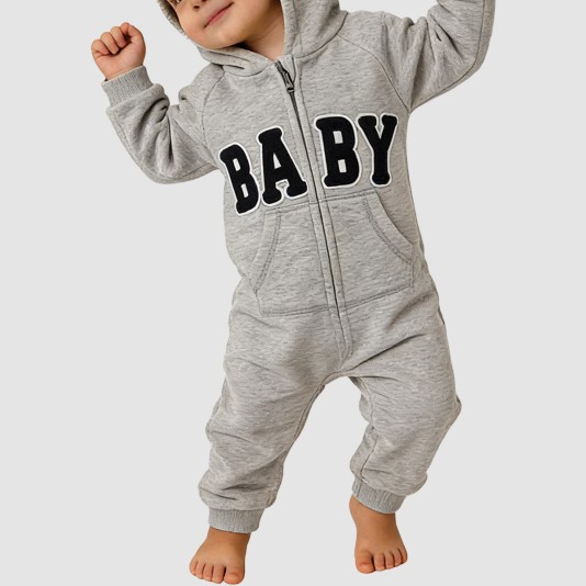 Casual pure cotton girls' thick onesie pajamas