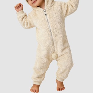 Simple plush thick bodysuit for girls