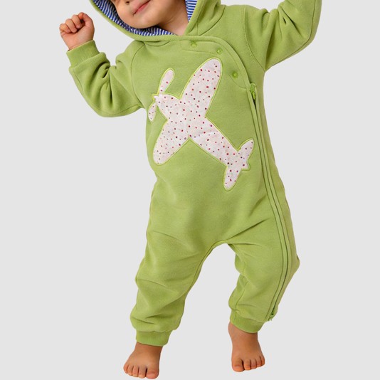 Comfortable hooded girls' thick onesie pajamas