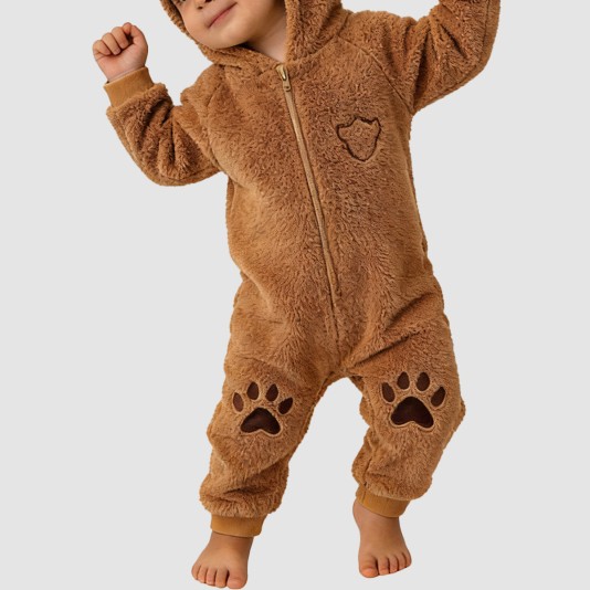 Comfortable plush thickened onesie pajamas for girls