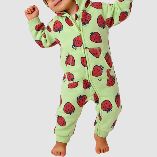 Stylish and soft thickened girls' onesie pajamas