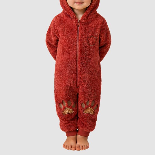 Cartoon soft girls' thick bodysuit pajamas