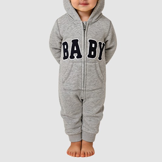 Casual pure cotton girls' thick onesie pajamas