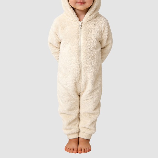 Simple plush thick bodysuit for girls